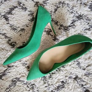 Never Worn! New! JustFab Khloy Green High Heels